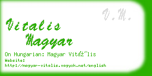 vitalis magyar business card